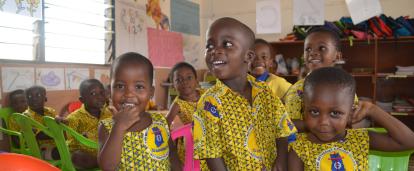Young children in a classroom in Ghana Children in a school in Ghana